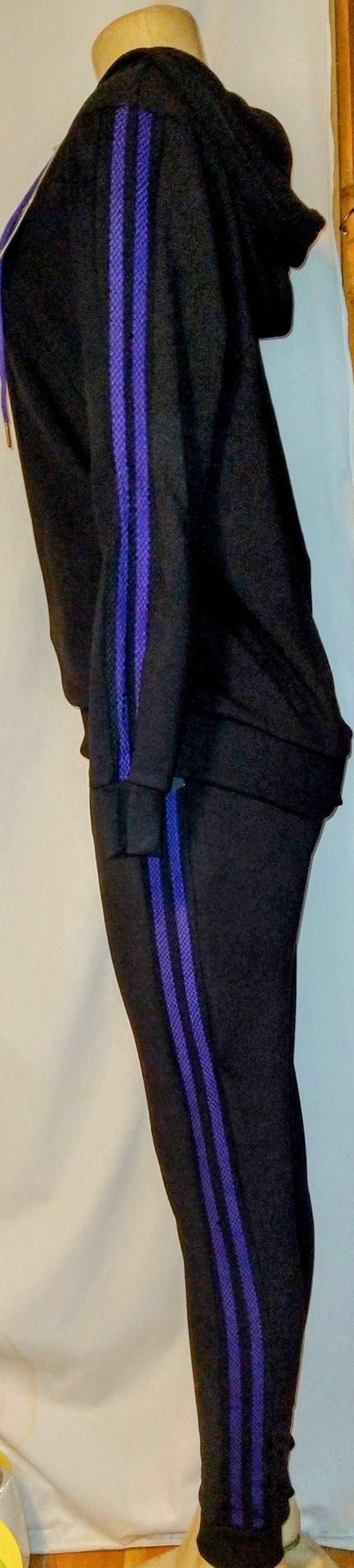 Black/purple mesh sweatsuit - The Fix Clothing