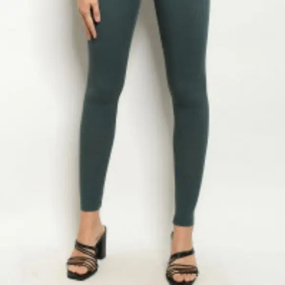 Olive Knit Leggings - The Fix Clothing