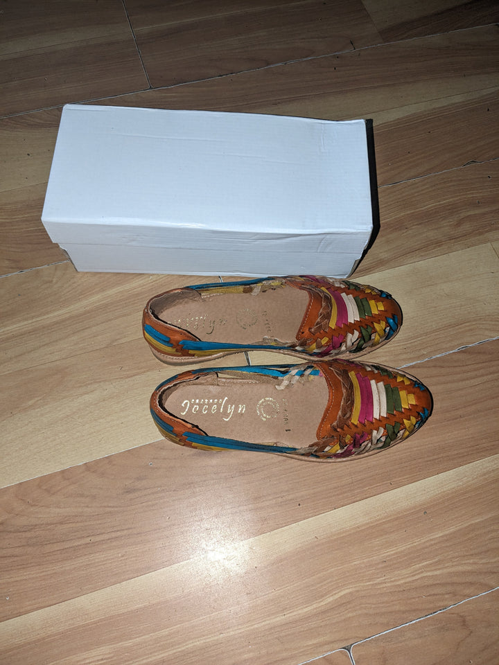 Orange Mexican Sandals/Jocelyn