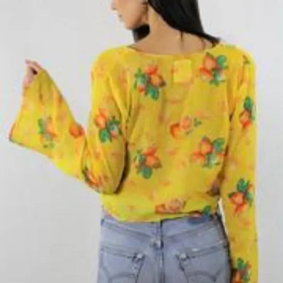 Sexy Yellow Floral Top - The Fix Clothing