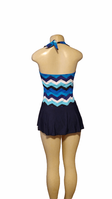 Blue Striped Tanki Swimsuit - The Fix Clothing