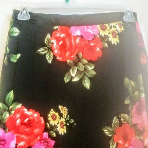 Red Floral Maxi Skirt - The Fix Clothing