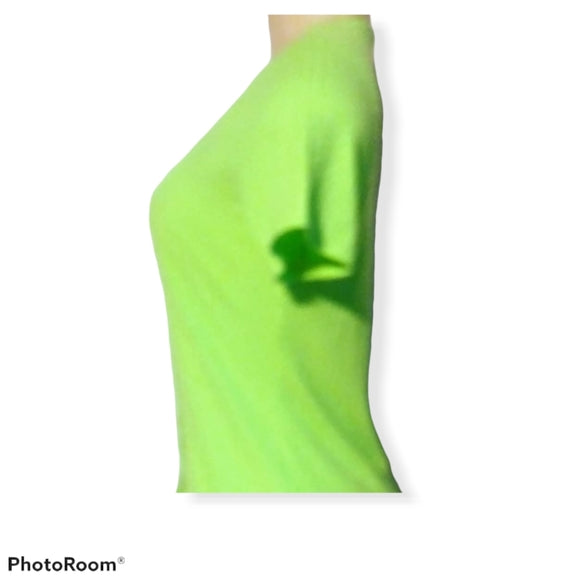 Fluorescent Green Button Up Top - The Fix Clothing