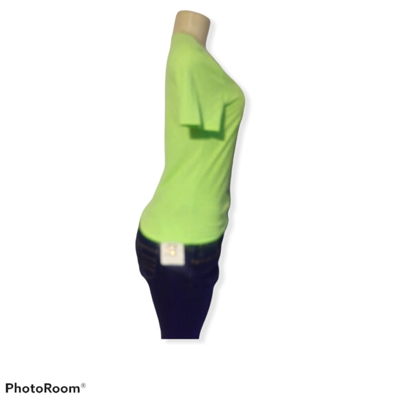 Fluorescent Green Button Up Top - The Fix Clothing